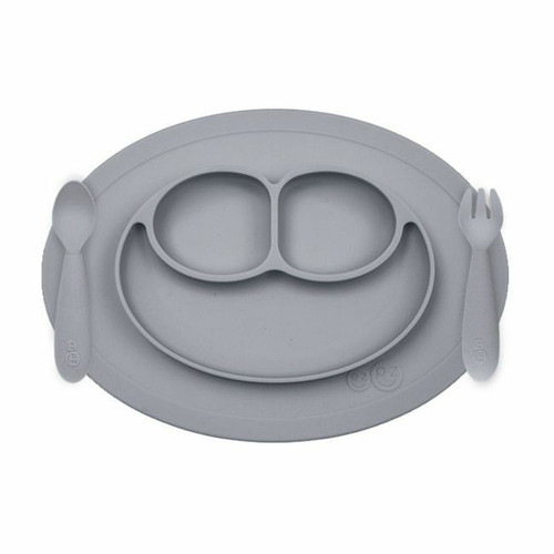 ezpz Mini Conjunto de Alimentação Cinza EUMFG005 ezpz Mini Feeding Set Grey EUMFG005