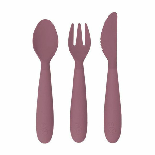 ezpz Pack of 3 Happy Utensils Mauve EUHUM001