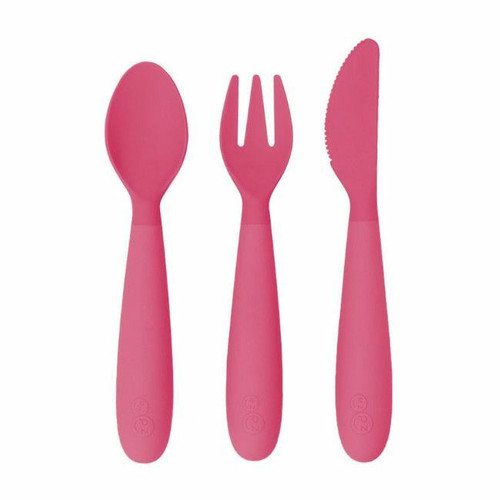 ezpz Pack of 3 Happy Utensils Pink EUHUP002