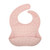 Tutete Silicone Bib with Pocket Leaves Pink