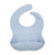 Tutete Silicone Bib with Pocket Leaves Blue