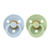 BIBS 2 Colour Round Latex Dummies Baby Blue/Pistachio 6-18M