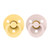 BIBS 2 Colour Latex Round Dummies Pale Butter/Petal 6-18M