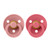 BIBS 2 Colour Round Latex Dummies Dusty Pink/Coral 0-6M