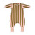 Molis&Co Sleepsuit with Sleeves and Socks TOG 2.5 Khaki & Rose Stripes 60-70cm