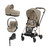 Cybex Trio MIOS NG Rosegold + Carrycot + Isofix Base + CLOUD T i-Size Cozy Beige