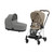 Cybex MIOS NG Chrome Brown Cozy Beige Pushchair + Lux Carry Cot Mirage Grey