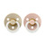BIBS 2 Chupetas Colour Glow Látex Redonda Vanilla/Blush 0-6M