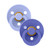 BIBS 2 Chupetas Colour Látex Redonda Hush/Grape 0-6M