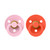 BIBS 2 Chupetas Colour Látex Redonda Baby Pink/Tango 6-18M