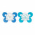 Chicco 2 Physio Comfort Soothers Dog & Dandelion Blue 6-16M