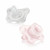 Chicco 2 PhysioForma Mini Soft Silicone Soothers Light Pink & White 0-2M