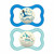 MAM 2 Air Night Silicone Soothers Tiger/Seal Blue +6M S240