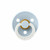 BIBS 2 Chupetas Colour Glow Látex Redonda Iron/Baby Blue 0-6M