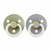 BIBS 2 Colour Glow Latex Round Teats Sage/Cloud 0-6M