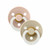 BIBS 2 Chupetas Colour Glow Látex Redonda Vanilla/Blush 6-18M