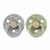 BIBS 2 Colour Latex Round Dummies Capel Cloud/Sage 0-6M