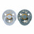 BIBS 2 Colour Round Latex Dummies Capel Dusty Blue/Petrol 0-6M