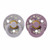 BIBS 2 Colour Round Latex Dummies Capel Fossil Grey/Mauve 0-6M