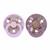 BIBS 2 Colour Round Latex Dummies Chamomile Violet Sky/Mauve 0-6M