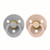 BIBS 2 Colour Latex Round Dummies Cloud/Blush 6-18M
