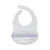 Saro Grey Silicone Pocket Bib 17484