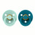 BIBS 2 Colour Latex Round Dummies Mint/Forest Lake 6-18M
