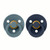 BIBS 2 Colour Latex Round Dummies Petrol/Deep Space 6-18M