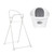 Shnuggle Banheira Ergonómica Cinza Estrelas + Suporte Dobrável