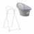 Shnuggle Ergonomic Bath Pebble Grey + Folding Stand