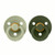 BIBS 2 Colour Latex Round Dummies Sage/Hunter Green 0-6M