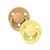 BIBS 2 De Lux Round Silicone Dummies Desert Sand/Sunshine 0-3Y