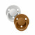 BIBS 2 De Lux Round Silicone Dummies Haze/Caramel 0-3Y