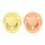 BIBS 2 De Lux Round Silicone Dummies Sunshine/Peach Sunset 0-3Y
