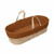 TLGS Organic Palm Leaf Moses Basket with Quilted Mattress Terracotta Rice FN010P