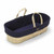 TLGS Organic Palm Leaf Moses Basket with Knitted Mattress Midnight FN010C