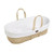 TLGS Organic Palm Leaf Moses Basket with Knitted Mattress White FN010E