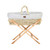 The Little Green Sheep Moses Basket + Cotton Stand Dove FNB010F