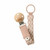 BIBS Braided Pacifier Clip Blush/Ivory