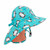Zoocchini Flap Sun Hat UPF50 Penguin 6-24M ZOO-015-031