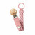 BIBS Braided Pacifier Clip Dusty Pink/Baby Pink
