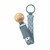 BIBS Braided Pacifier Clip Petrol/Baby Blue