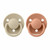 BIBS 2 De Lux Round Silicone Dummies Vanilla/Peach 0-3Y
