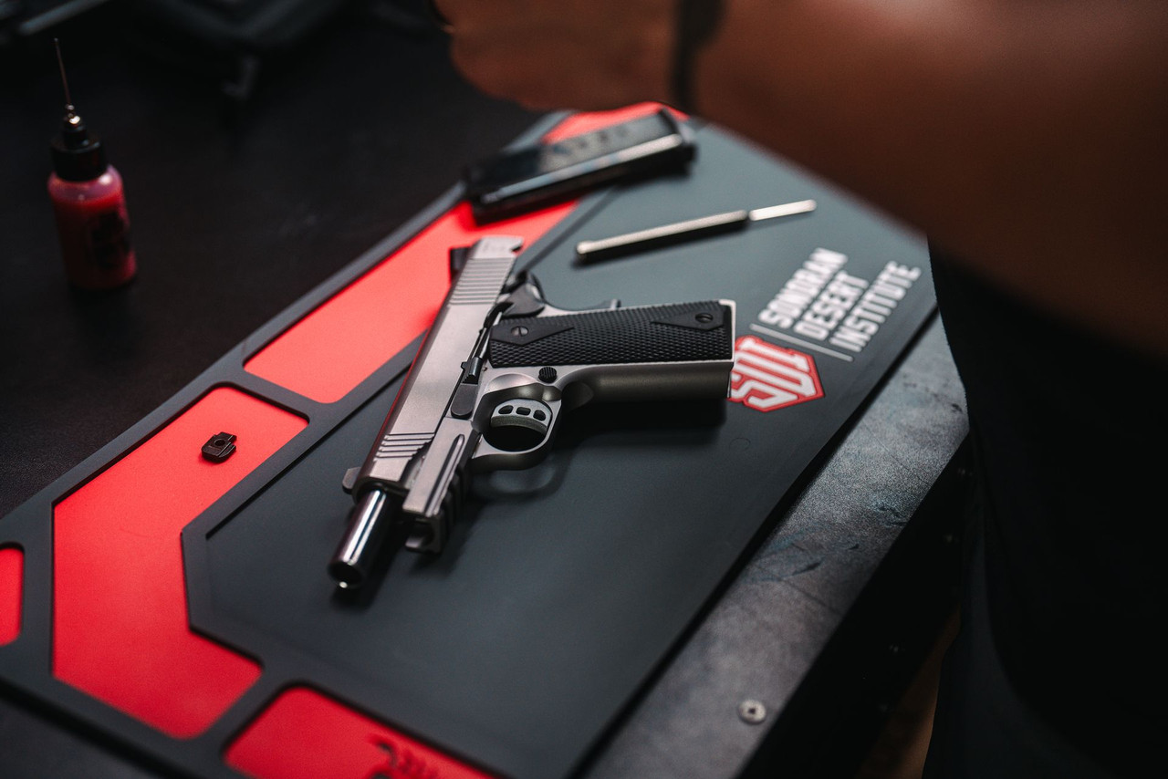 Lifestyle | 1911 Carry | rail Carry on the bench mat with tools