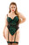 Jade Molded Cup Lace & Microfiber Teddy in Plus