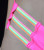 Shiny Pink Cheeky Set with Strappy Neon Elastic