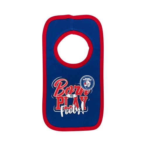 Western Bulldogs Baby 'Born To Play' Bib Set