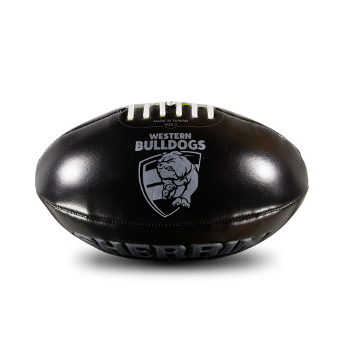 Western Bulldogs Super Soft Touch Football - Black/Silver - Size 3
