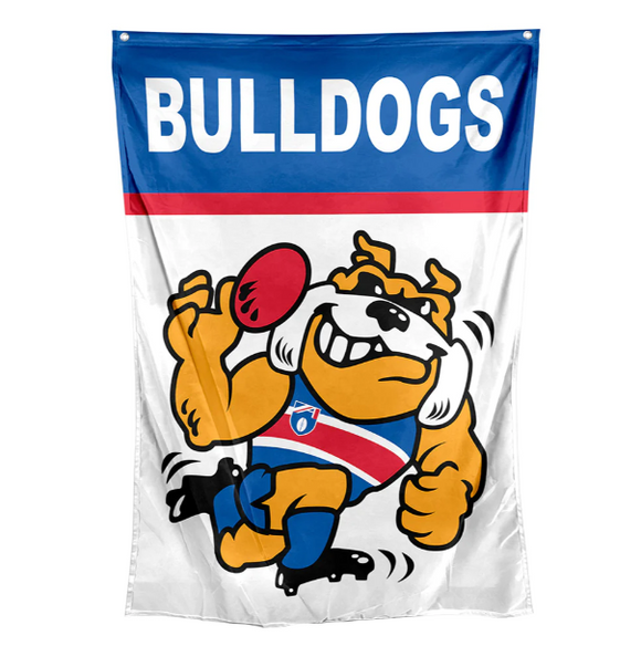 Western Bulldogs Retro Mascot Wall Flag