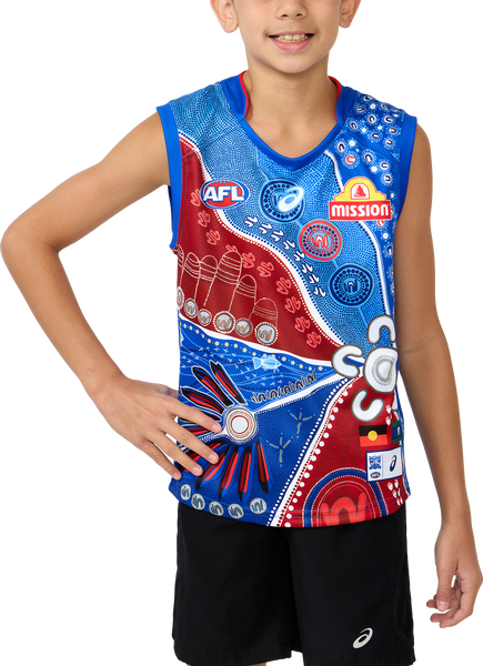 Western Bulldogs Asics 2025 First Nations Guernsey - Youth Western Bulldogs Asics 2025 First Nations Guernsey - Youth